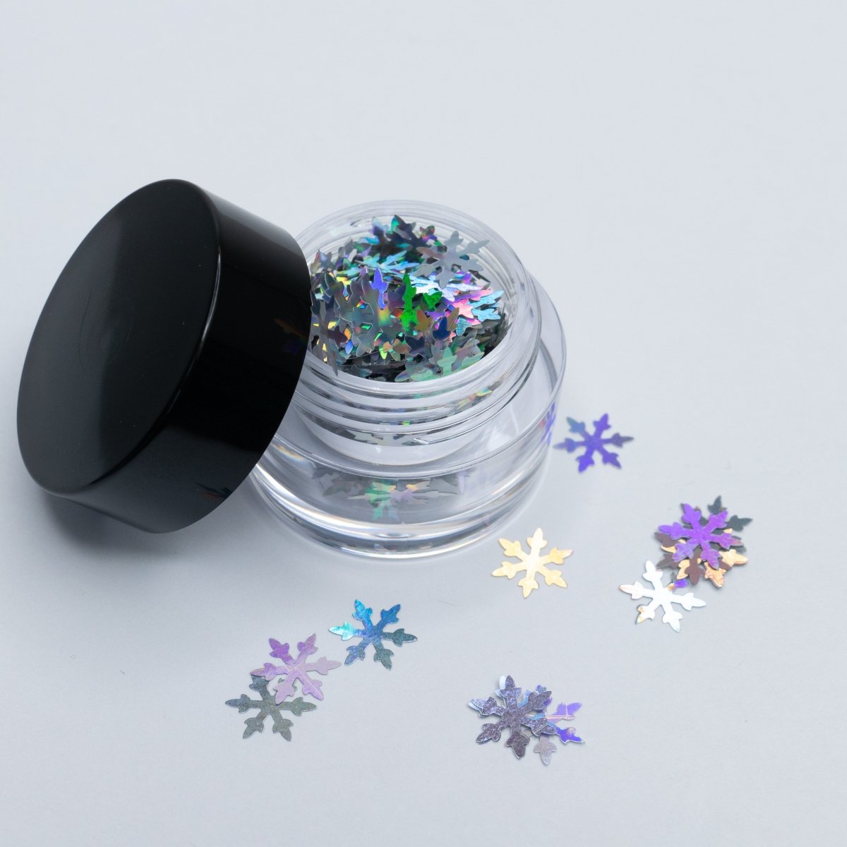 1 (Holographic )(Snow - Flakes & Christmas) - Hey Beautiful Nail Supplies