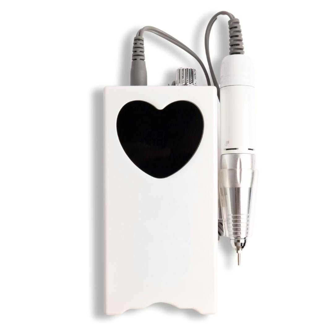 2 in 1 Heart Drill | White - Hey Beautiful Nail Supplies