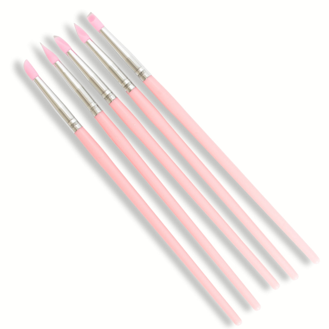5-Piece Silicone Nail Art Brush Set – Sculpting Tools for 3D Gel