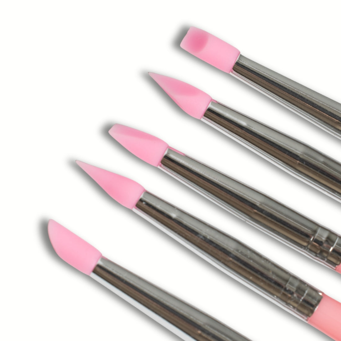 5-Piece Silicone Nail Art Brush Set – Sculpting Tools for 3D Gel