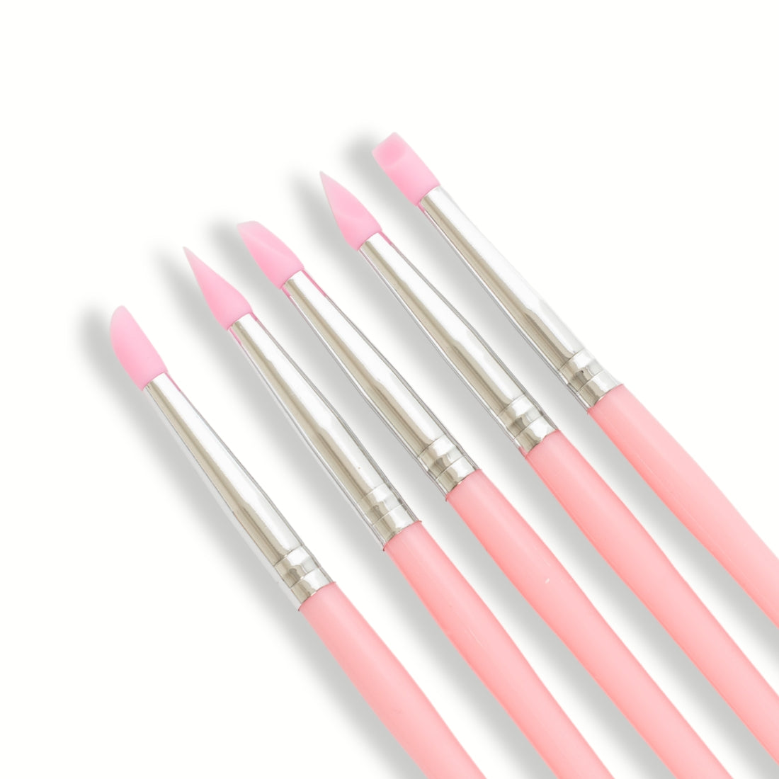 5-Piece Silicone Nail Art Brush Set – Sculpting Tools for 3D Gel