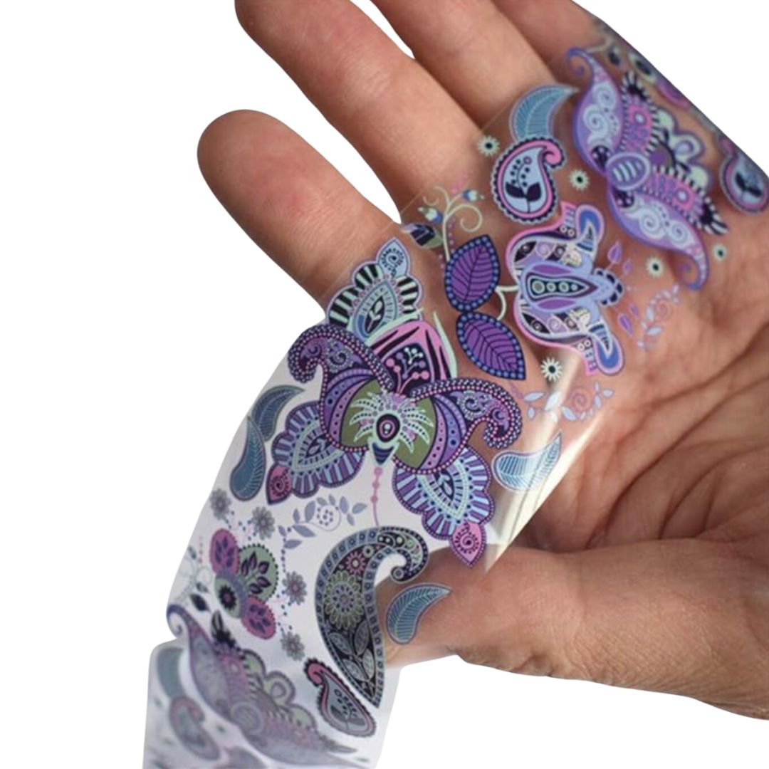 Bohemian Nail Foil Sticker - Hey Beautiful Nail Supplies