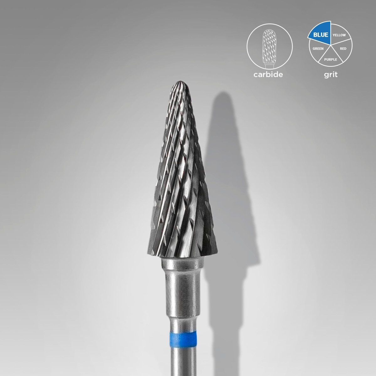 Carbide nail drill bit | Cone | blue | EXPERT | Staleks - Hey Beautiful Nail Supplies