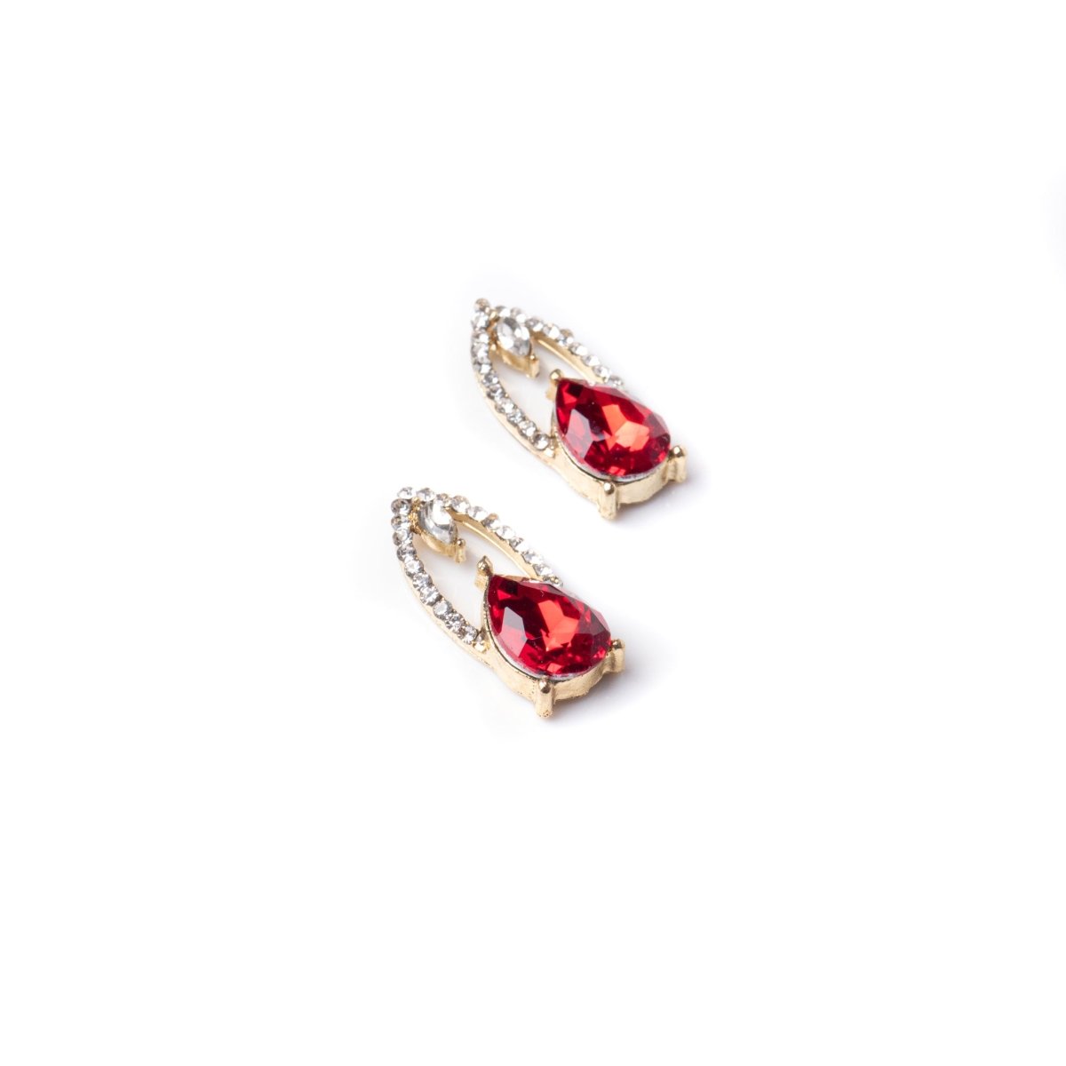 Charms | w/ Red Crystal Shape - Hey Beautiful Nail Supplies
