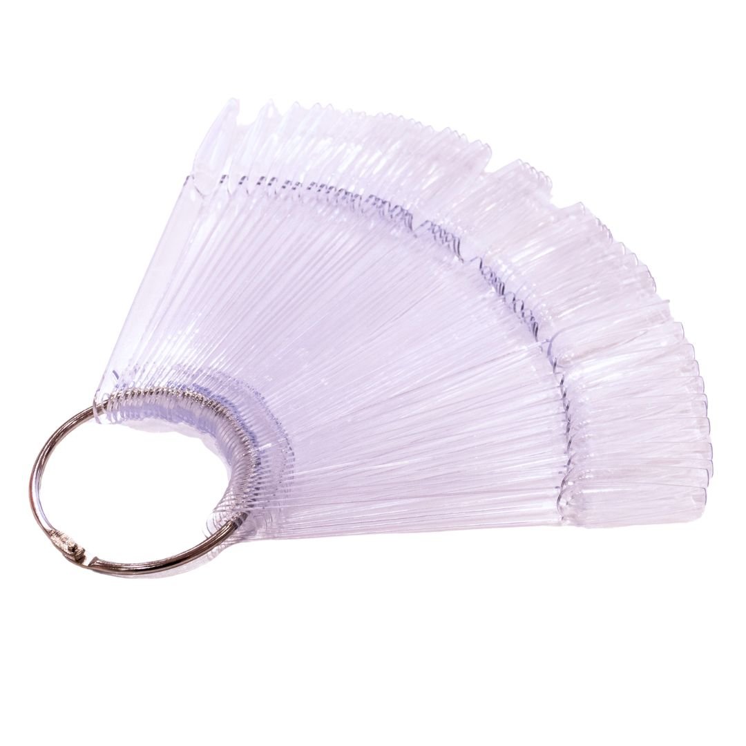 Coffin Clear Nail Swatch Sticks 50pcs - Hey Beautiful Nail Supplies