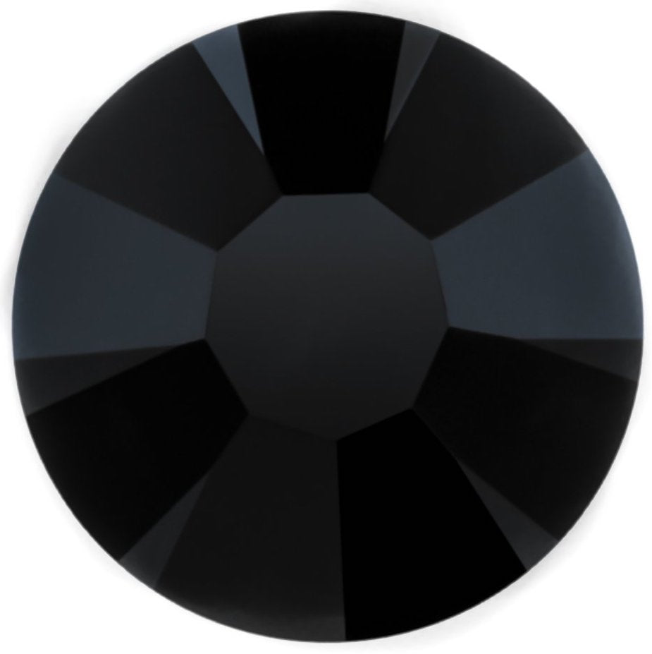 Jet (Black) | Preciosa MAXIMA | Round Flatback | Non Hotfix - Hey Beautiful Nail Supplies