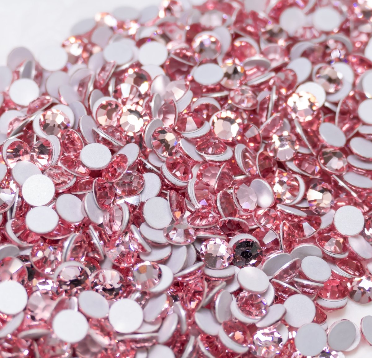 Light Rose | Preciosa MAXIMA | Round Flatback | Non Hotfix - Hey Beautiful Nail Supplies