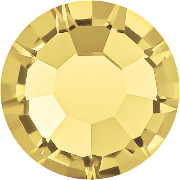 Light Topaz | Preciosa MAXIMA | Round Flatback | Non Hotfix - Hey Beautiful Nail Supplies