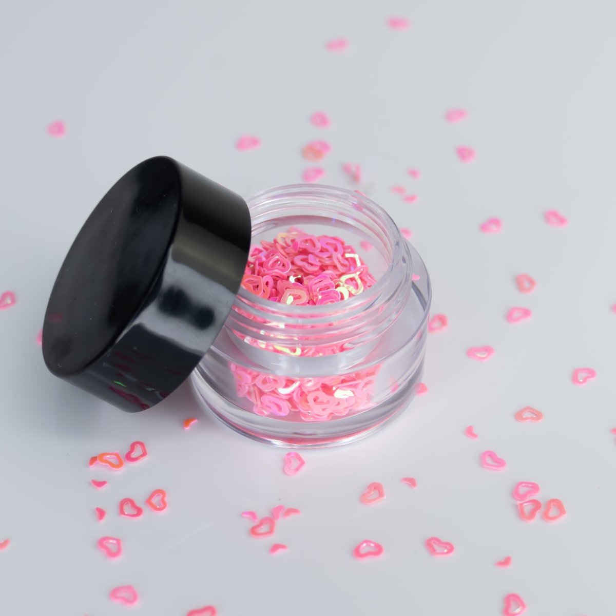 Pink Open Hearts (13) - Hey Beautiful Nail Supplies