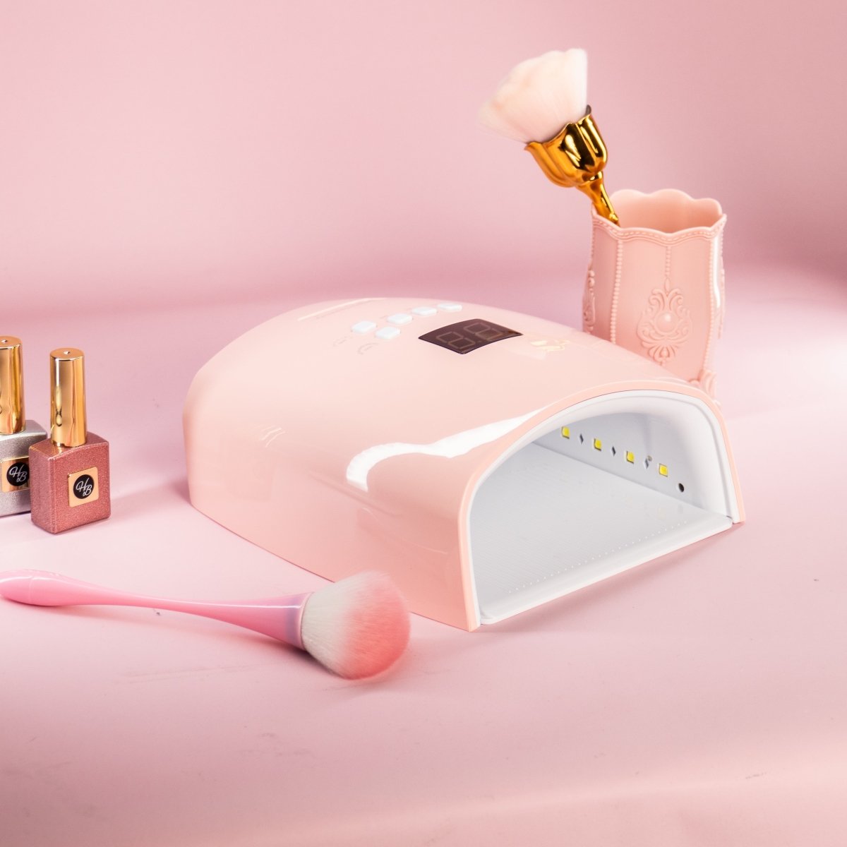 Pink|Cordless UV/LED Lamp - Hey Beautiful Nail Supplies