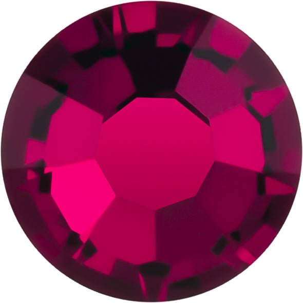 Ruby | Preciosa Maxima | Round Flatback | Non Hotfix - Hey Beautiful Nail Supplies