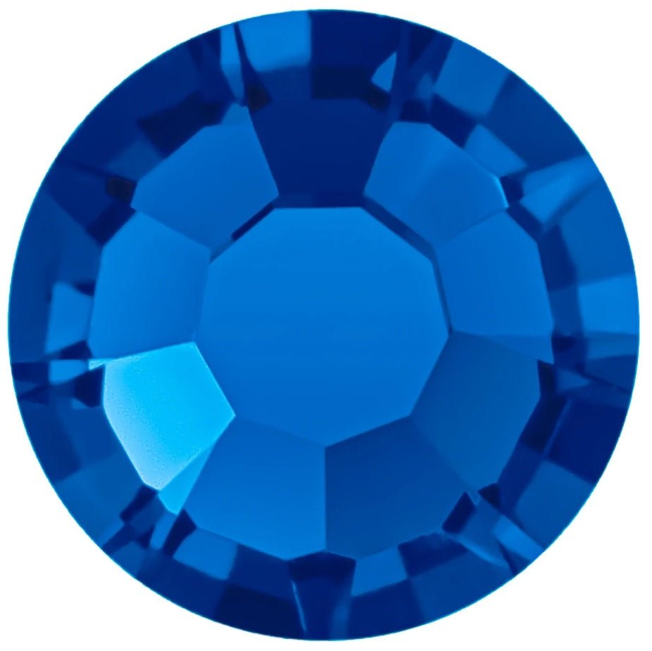 Sapphire (Blue) Preciosa Maxima Round Flatback Non Hotfix - Hey Beautiful Nail Supplies