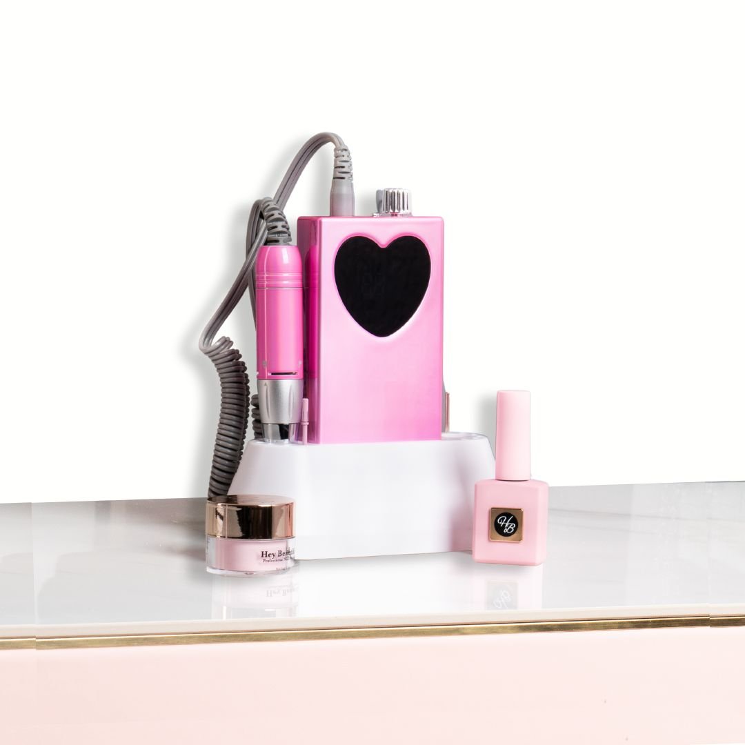 2 in 1 Heart Drill | Pink - Hey Beautiful Nail Supplies