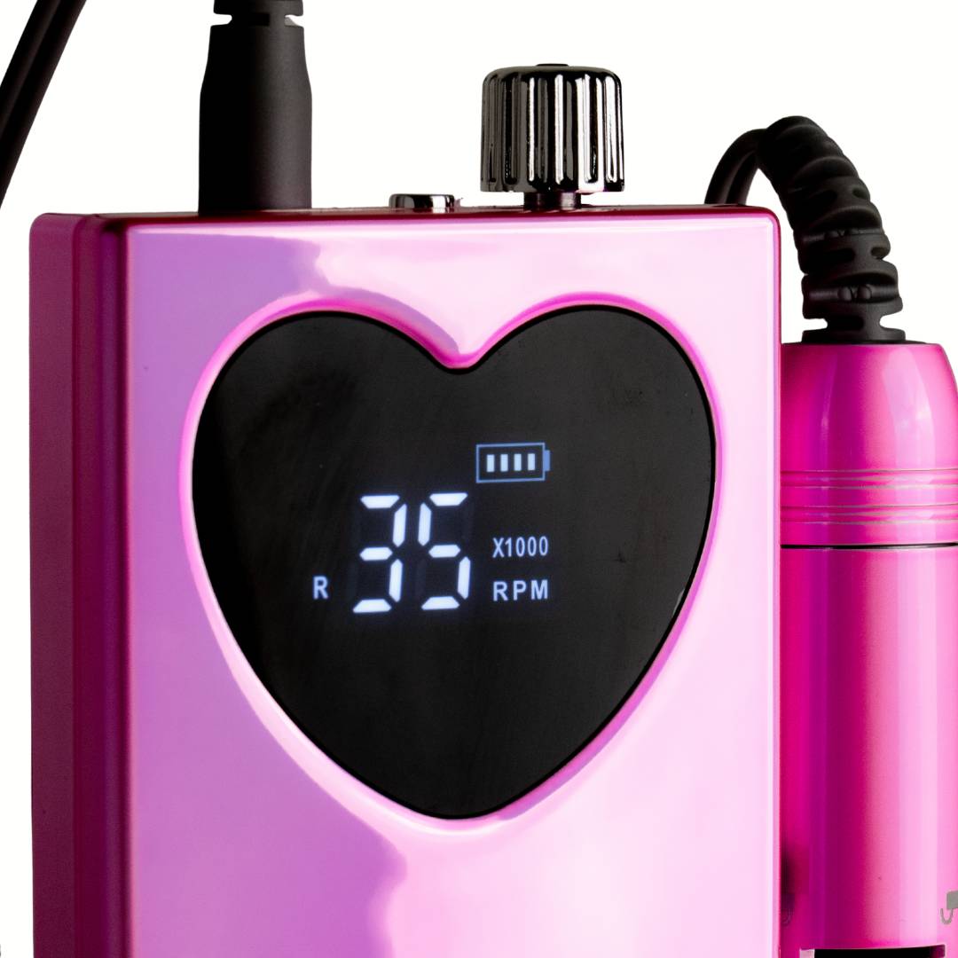 2 in 1 Heart Drill | Pink - Hey Beautiful Nail Supplies