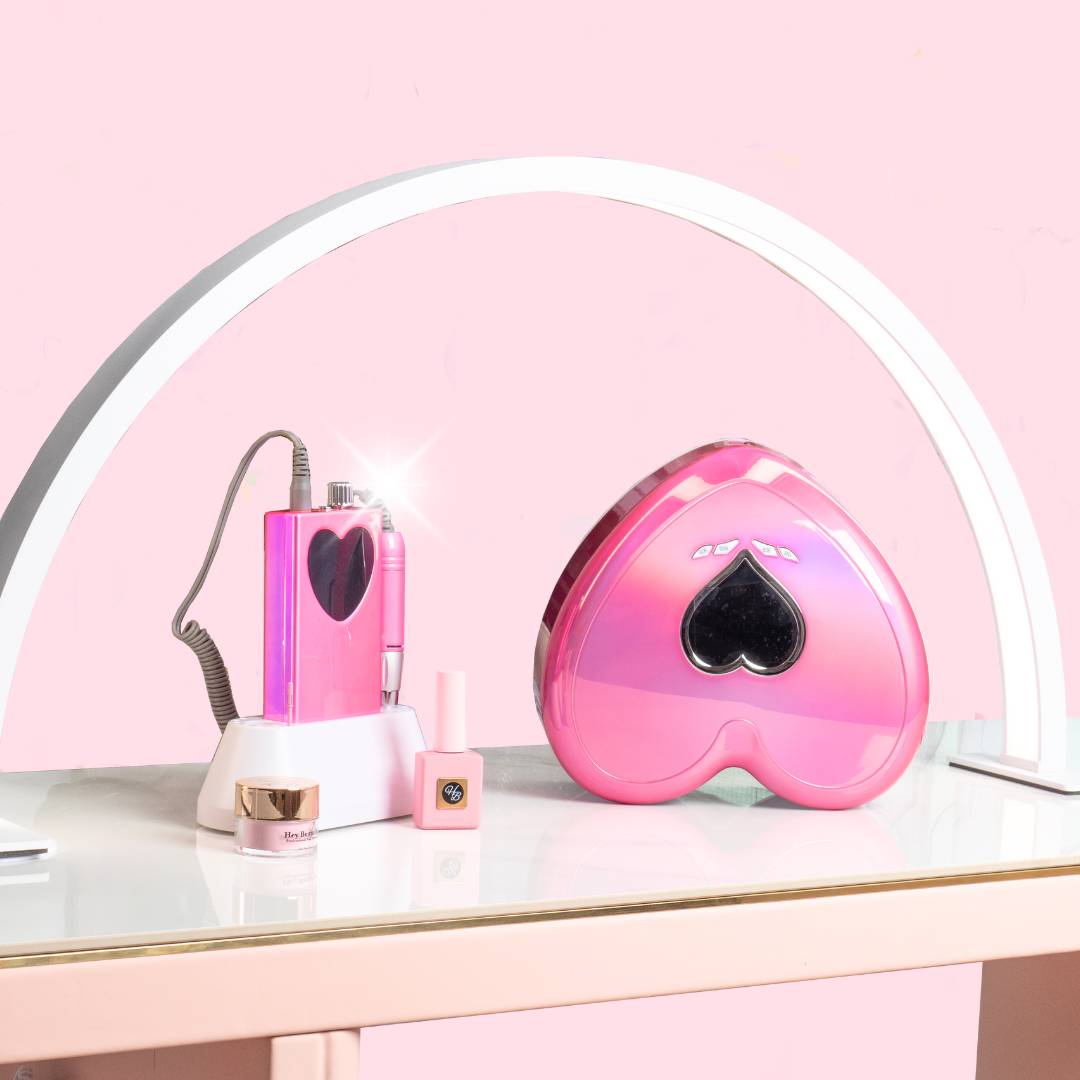 2 in 1 Heart Drill | Pink - Hey Beautiful Nail Supplies