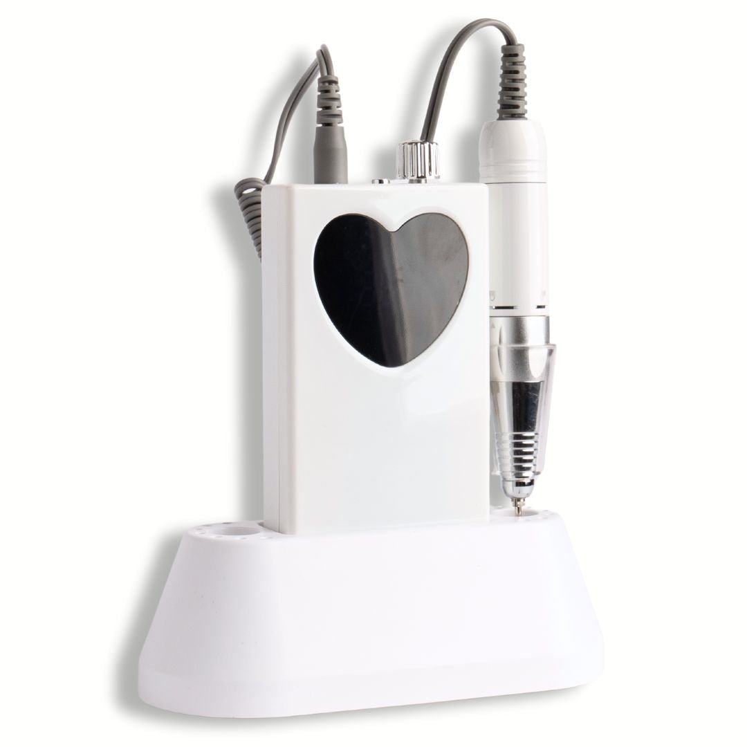 2 in 1 Heart Drill | White - Hey Beautiful Nail Supplies