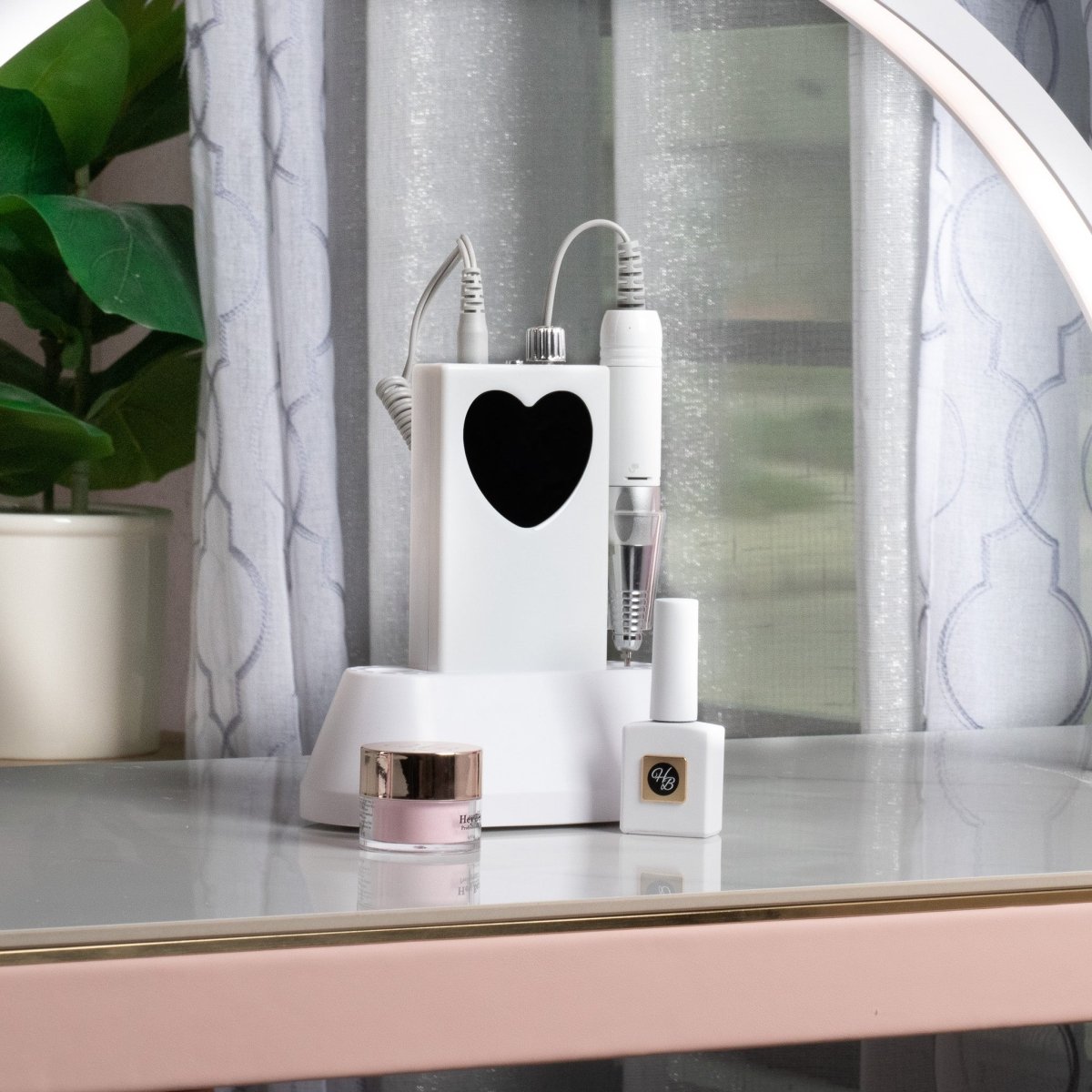 2 in 1 Heart Drill | White - Hey Beautiful Nail Supplies