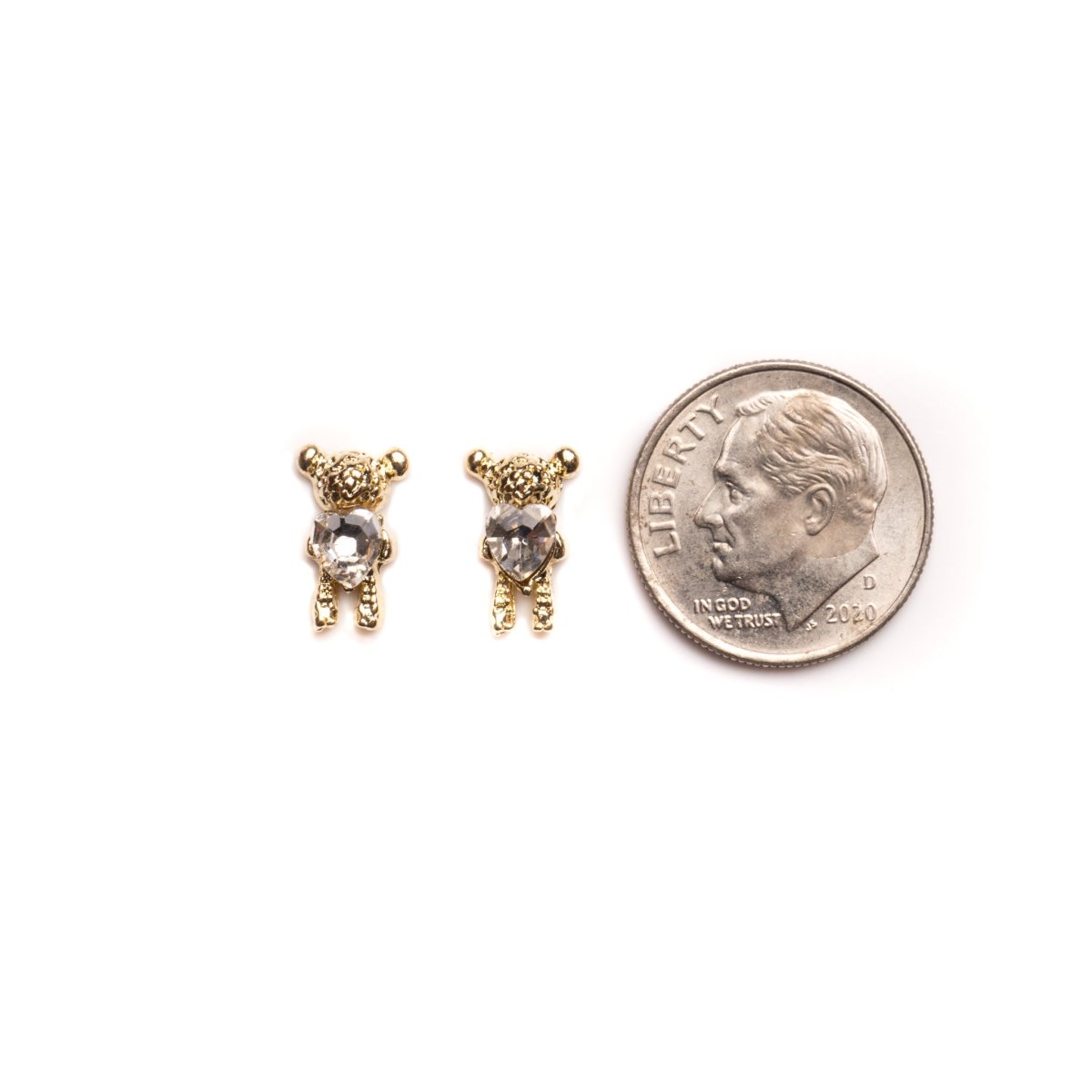 Charms | Bear W/ Crystal - Hey Beautiful Nail Supplies