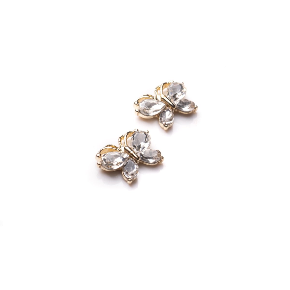Charms | Butterfly w/ Crystal - Hey Beautiful Nail Supplies