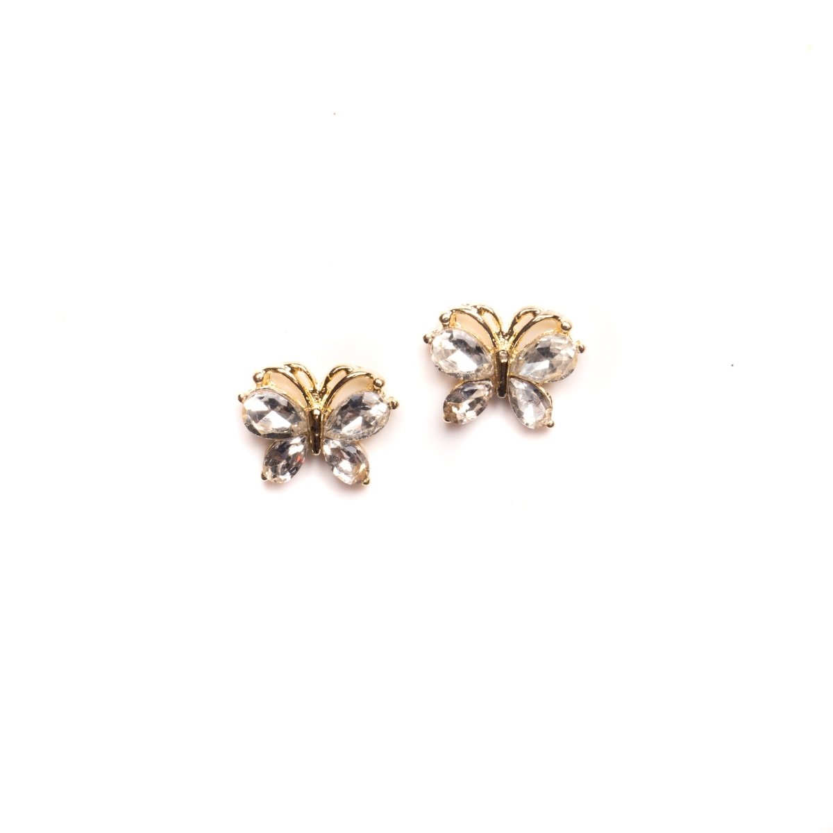 Charms | Butterfly w/ Crystal - Hey Beautiful Nail Supplies