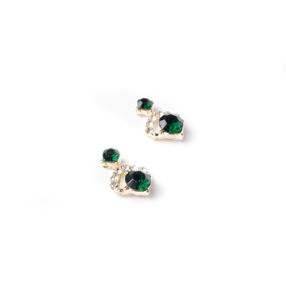 Charms w/ Green Stone - Hey Beautiful Nail Supplies