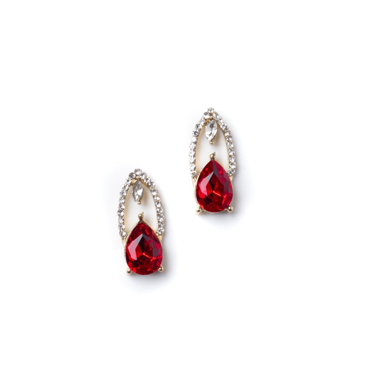 Charms | w/ Red Crystal Shape - Hey Beautiful Nail Supplies