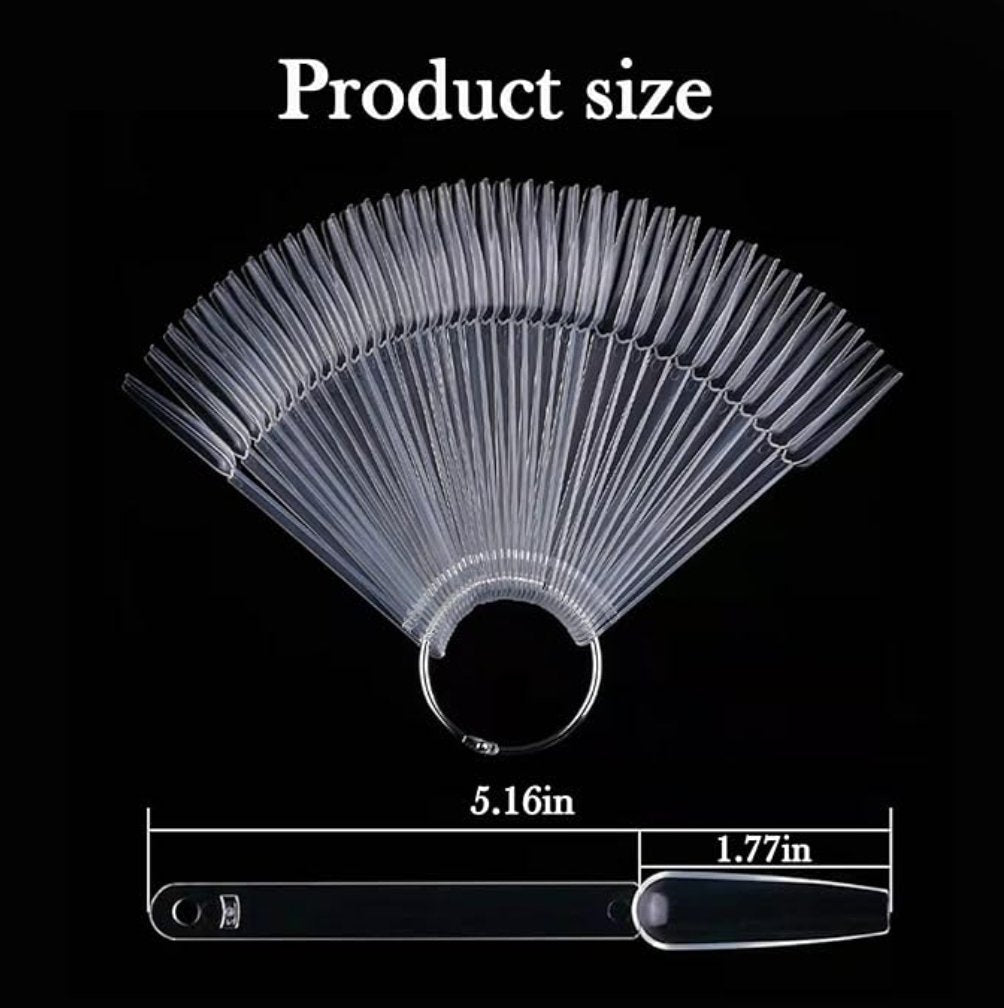 Coffin Clear Nail Swatch Sticks 50pcs - Hey Beautiful Nail Supplies