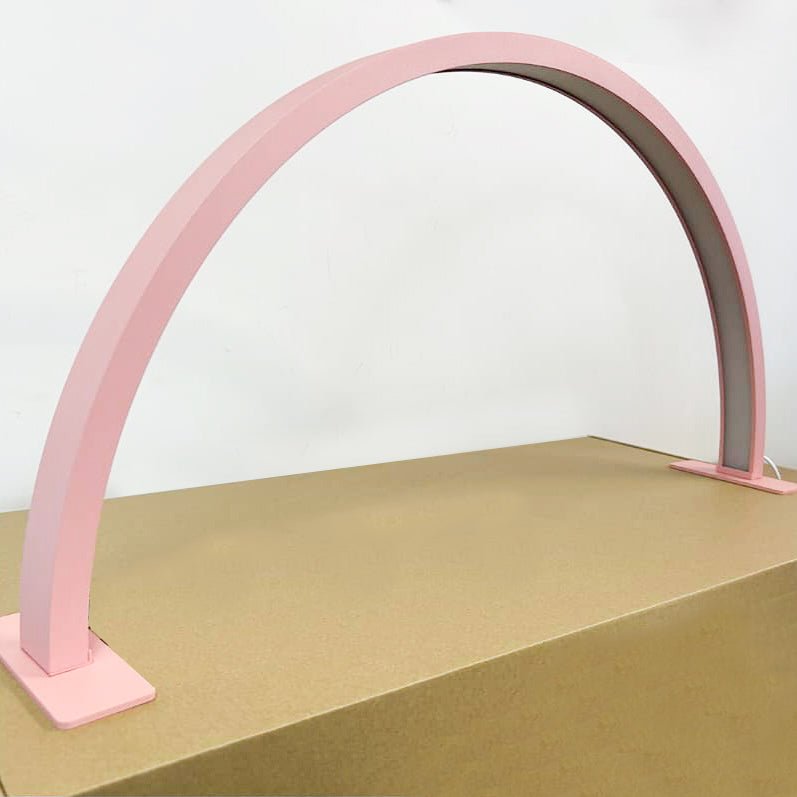 Small Half Moon Nail Desk Lamp With Adjustable Light & Liftable Base - Perfect For Manicure, Crafts & Photography