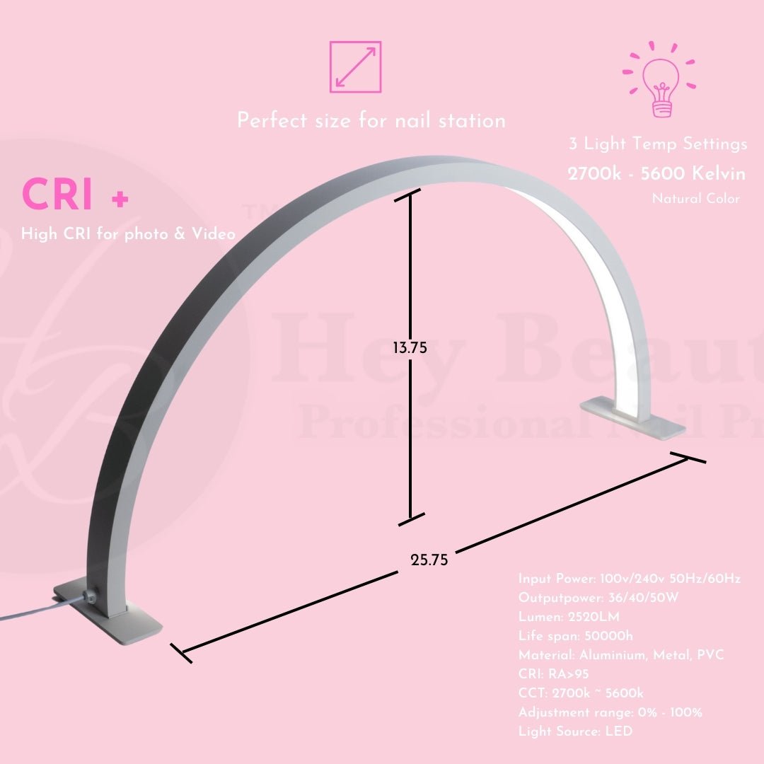 HalfMoon LED Tabel Nail Lamp (Model:2.1) - Hey Beautiful Nail Supplies
