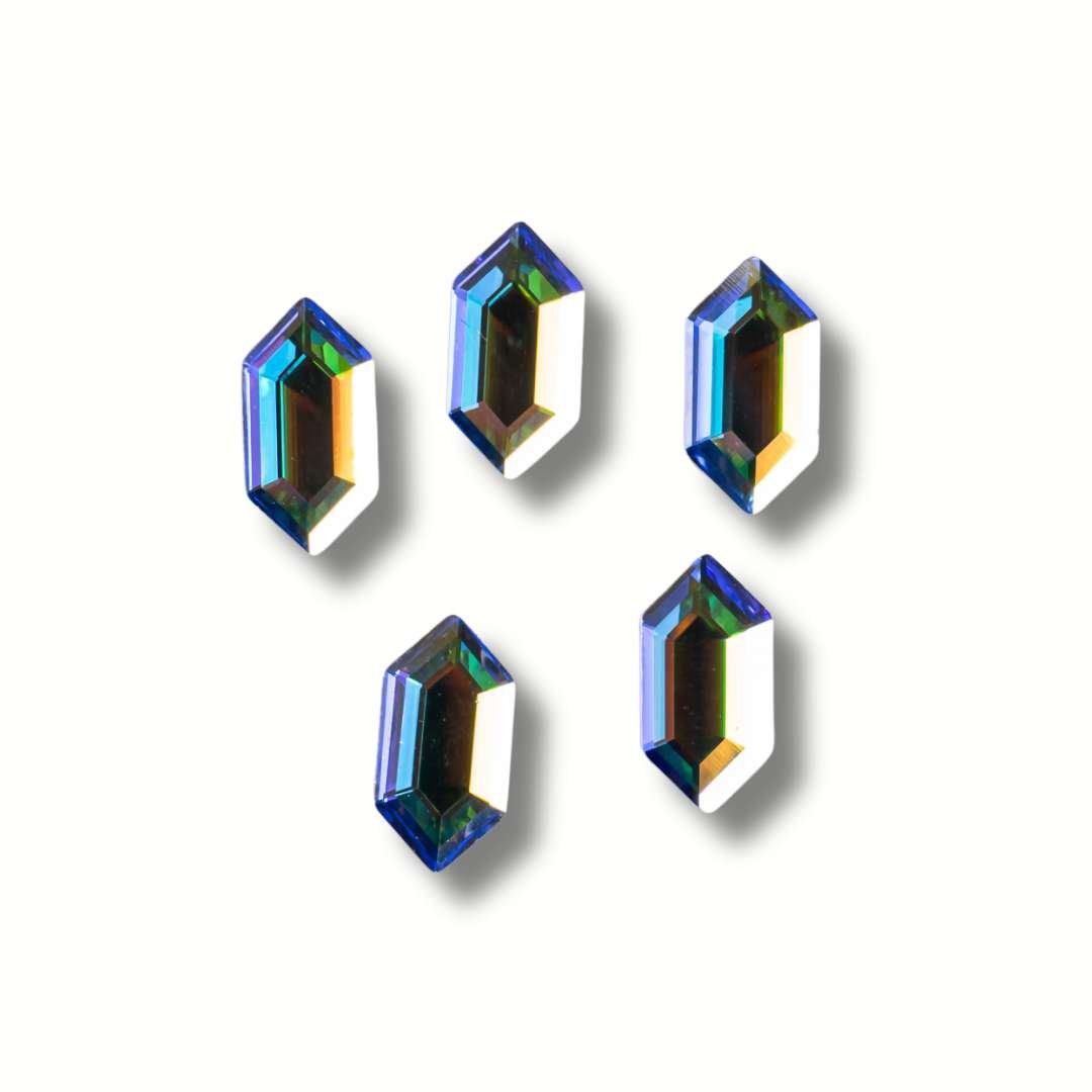 Large Hexagon | Crystal AB | Serinity Rhinestones Non Hotfix - Hey Beautiful Nail Supplies