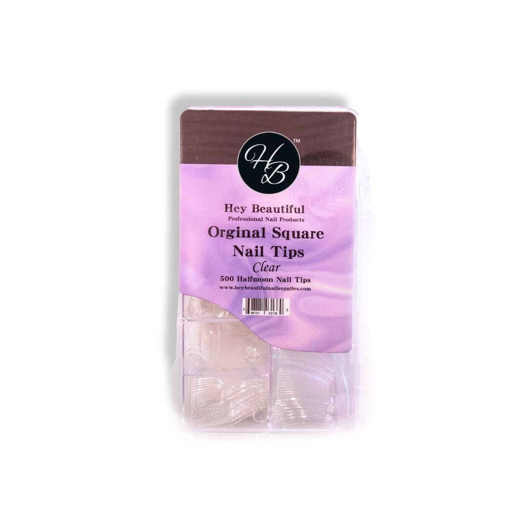 Orginal Square Nail Tips - Hey Beautiful Nail Supplies