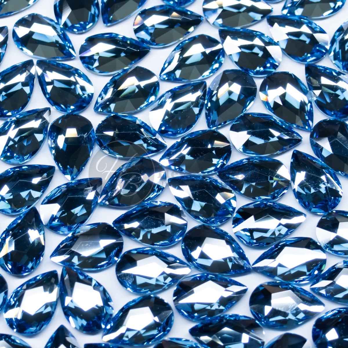 Pear | Aquamarine | Serinity Rhinestones Non Hotfix - Hey Beautiful Nail Supplies