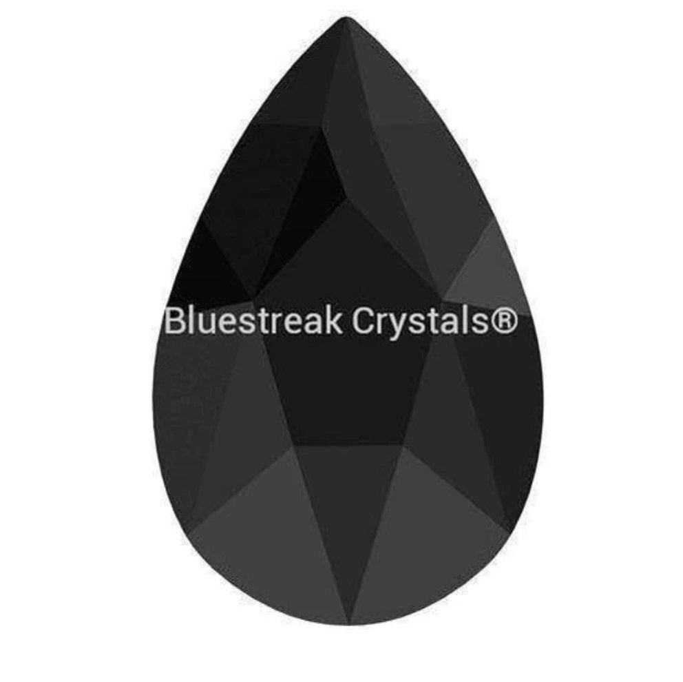 Pear | Jet UNFOILED | Serinity Rhinestones Non Hotfix - Hey Beautiful Nail Supplies