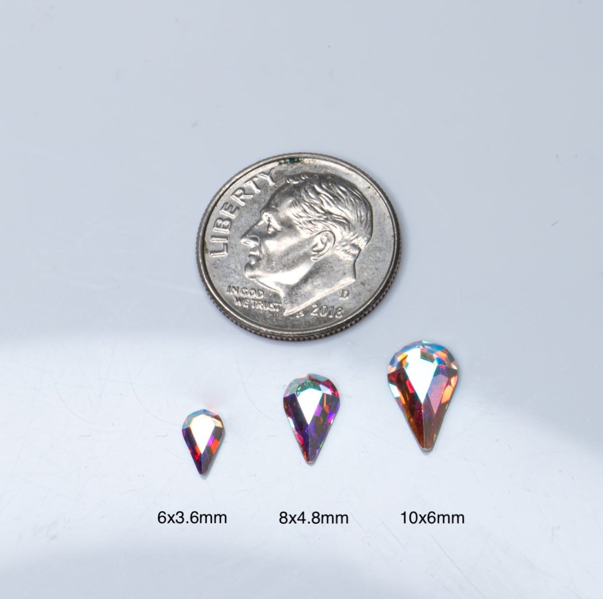 Pearshape Flatback Preciosa - Hey Beautiful Nail Supplies