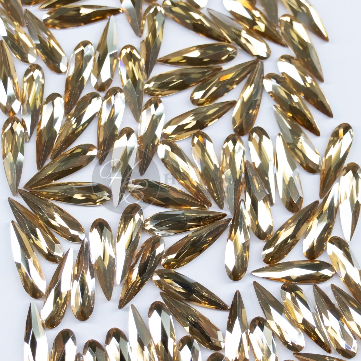 Raindrop | Golden Shadow | Serinity Rhinestones Non Hotfix - Hey Beautiful Nail Supplies