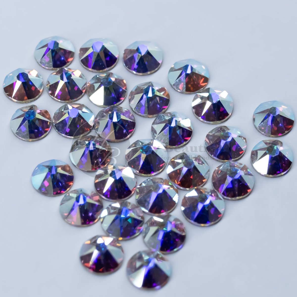 Round | Crystal AB | Serinity Rhinestones Non Hotfix - Hey Beautiful Nail Supplies