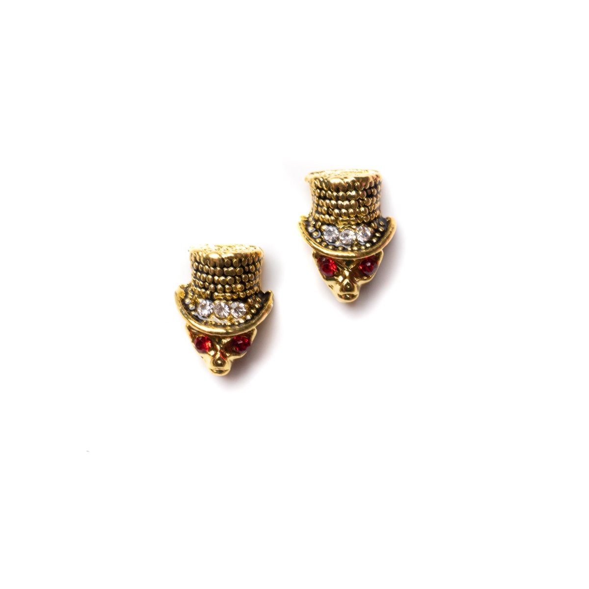 Skull with hat Charm | 2pc - Hey Beautiful Nail Supplies