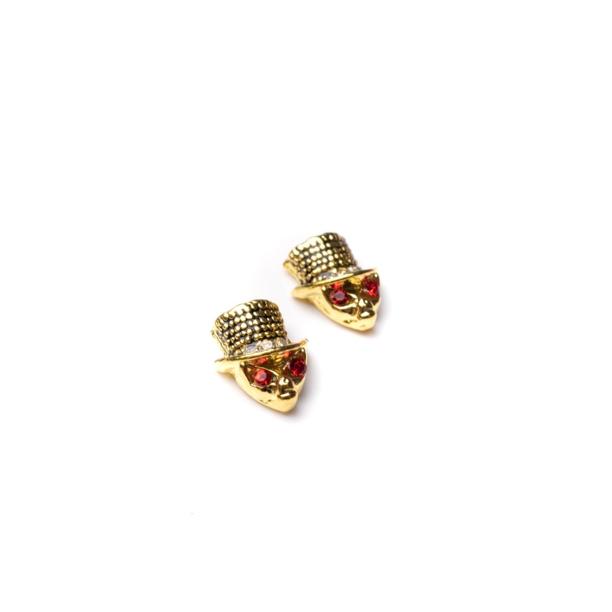 Skull with hat Charm | 2pc - Hey Beautiful Nail Supplies